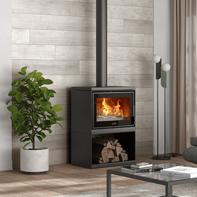 Poêle Sarra sur bûcher Deville